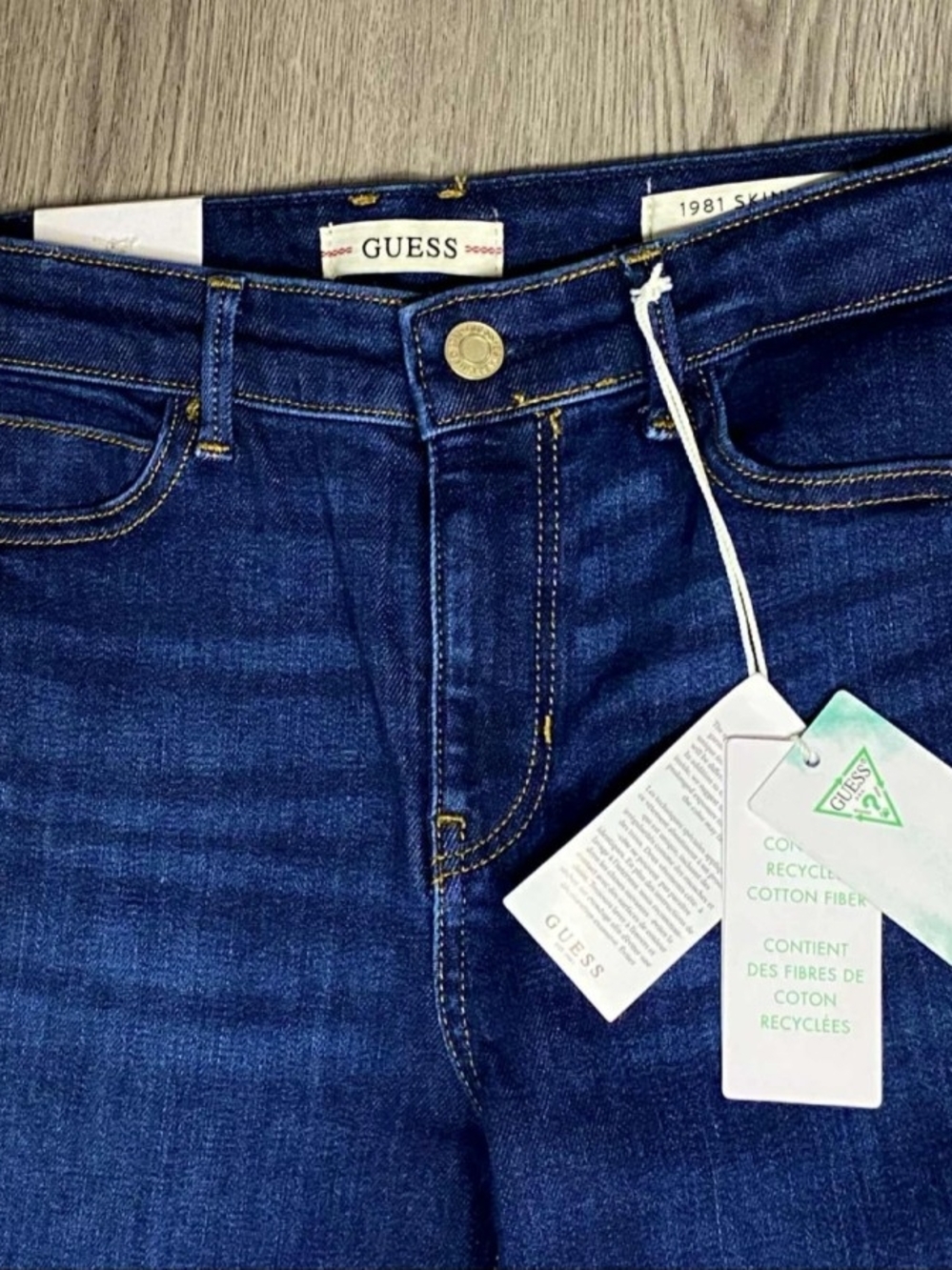 GUESS Women's Dark Indigo Skinny Jeans - Picture 3 of 10